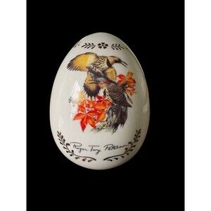 Danbury Mint Roger Tory Peterson Porcelain Songbird Egg Flicker 1995